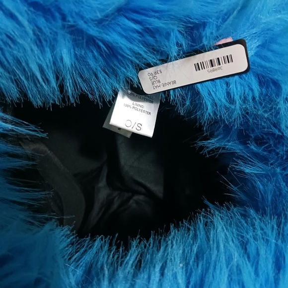 Akira Aqua Blue Faux Fur Hat - Picture 3 of 4